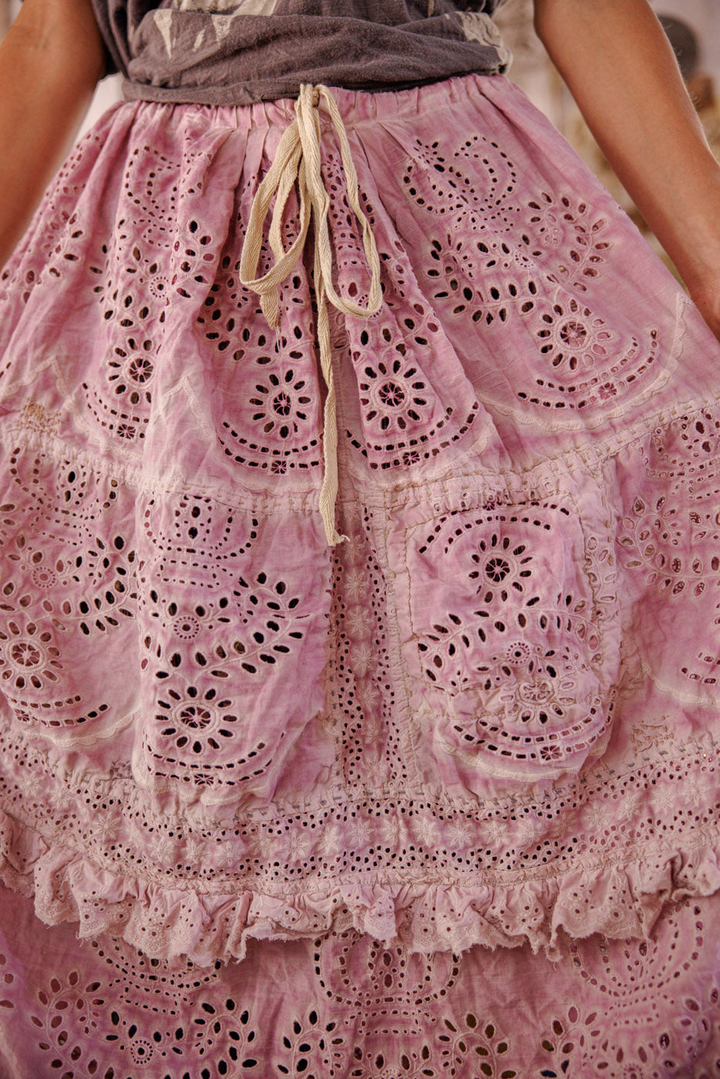 EYELET PISSARRO SKIRT-LYCHEE BLOSSOM - Kingfisher Road - Online Boutique