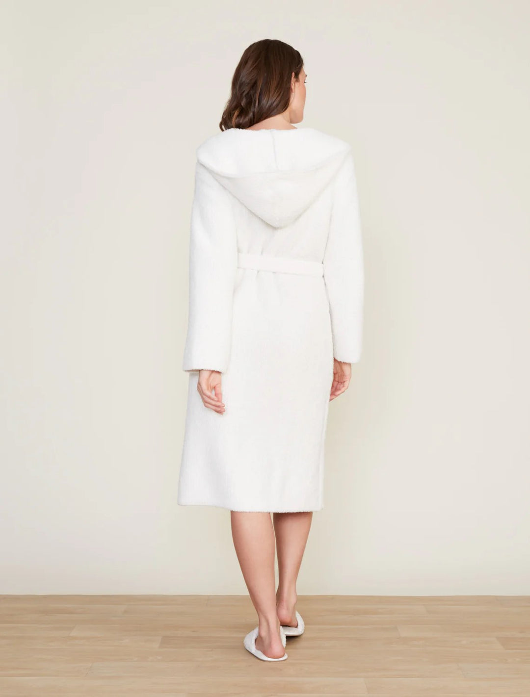 COZYCHIC RIBBED HOODED ROBE-CREAM