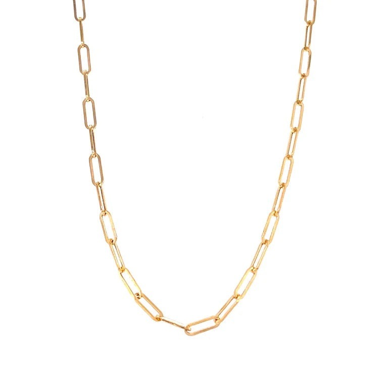 18" PAPERCLIP CHAIN-14ct YG - Kingfisher Road - Online Boutique