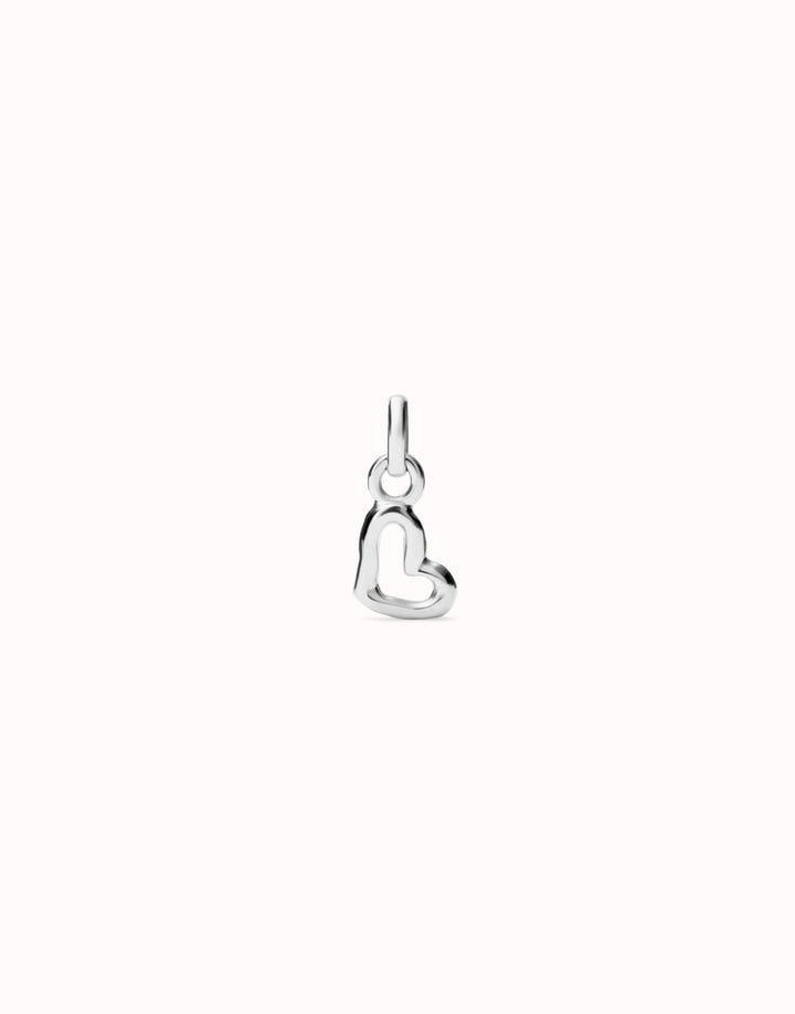 SMALL SIDEWAYS HEART OUTLINE CHARM-SILVER - Kingfisher Road - Online Boutique