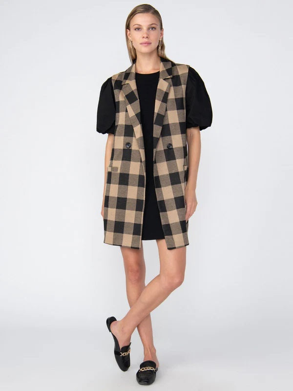 CONNOR PLAID CARLYLE GILET VEST - Kingfisher Road - Online Boutique