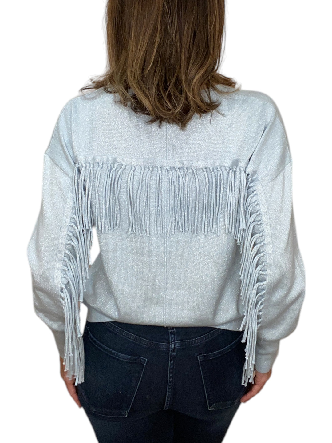 FRINGE SWEATSHIRT-ICE