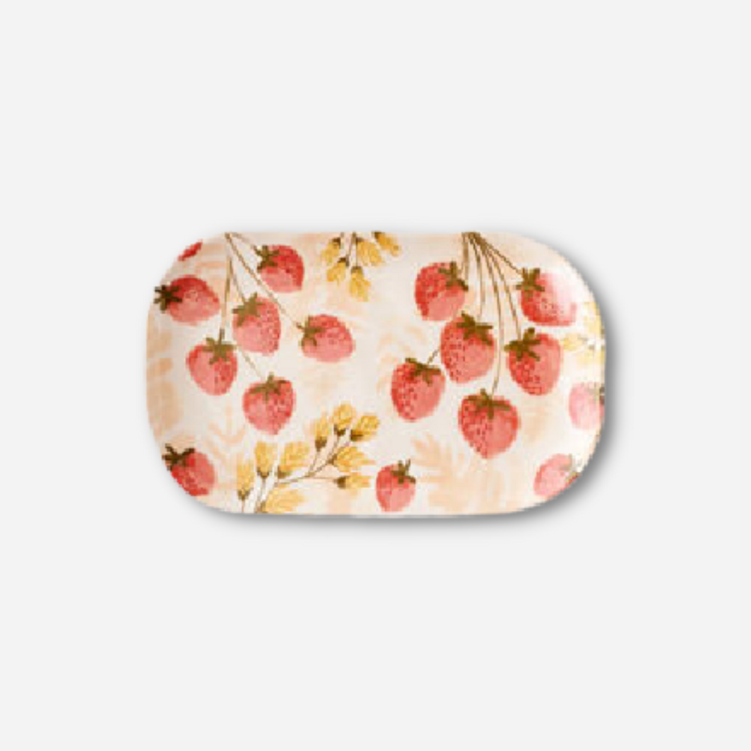 MELAMINE FLORAL AND BERRIES TRAY