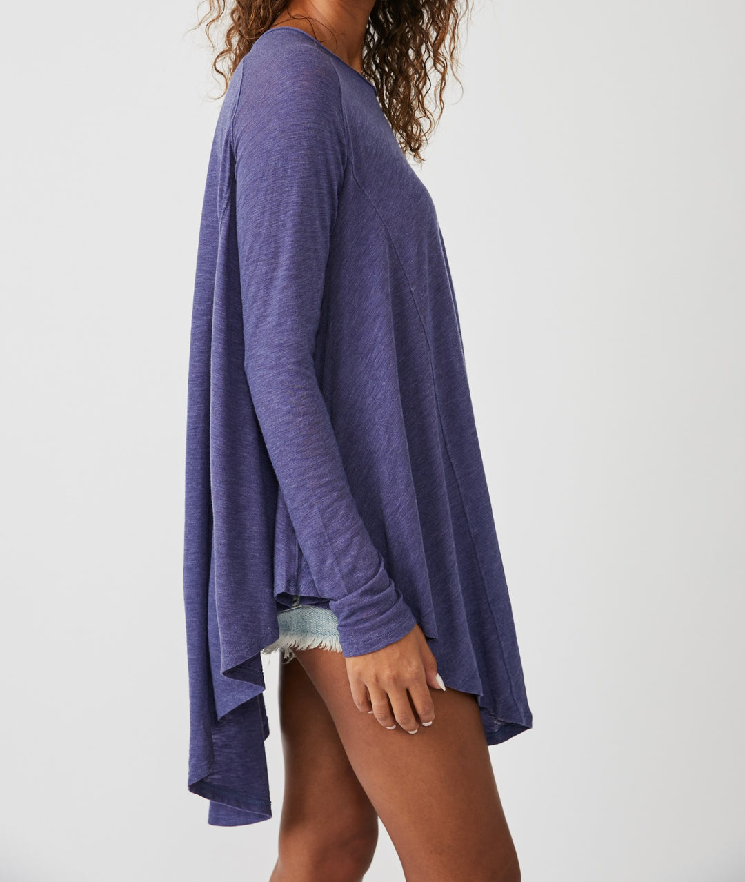 ARIA TRAPEZE LONG SLEEVE - BLUE DEPTH - Kingfisher Road - Online Boutique