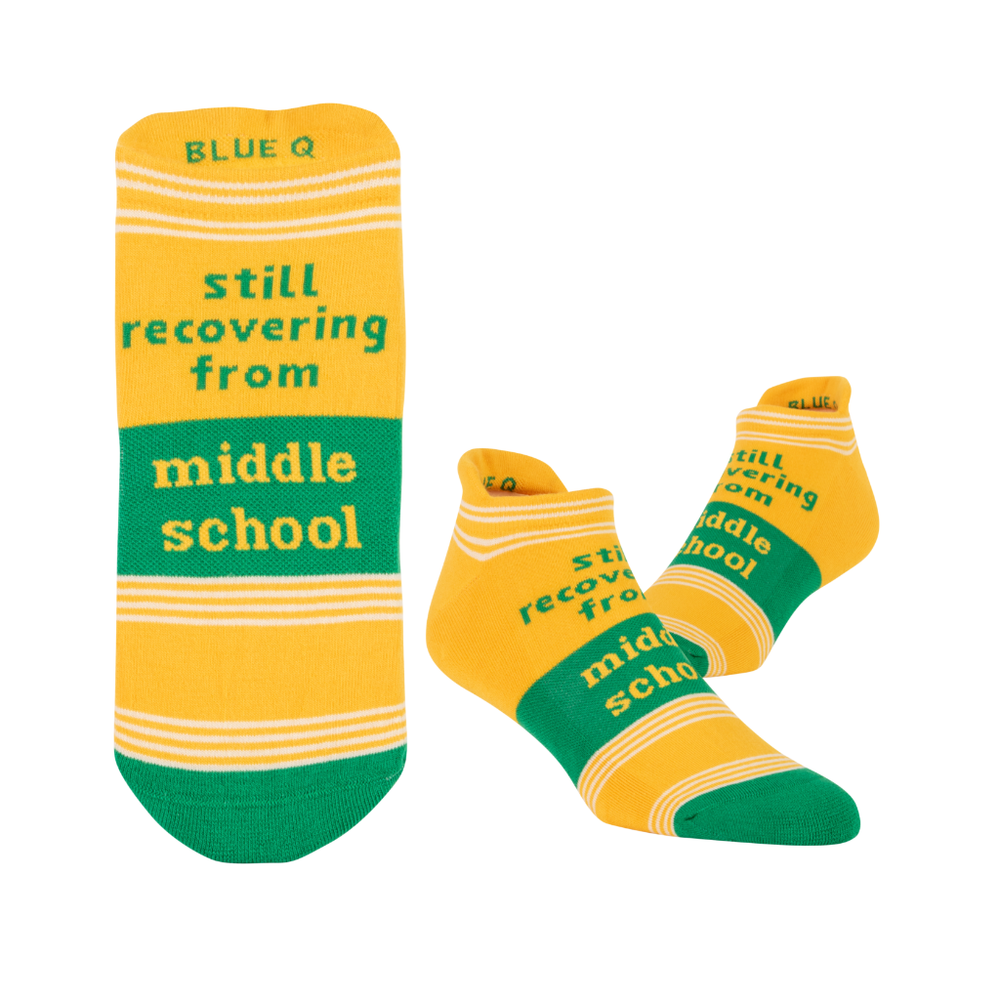 STILL RECOVERING FROM MIDDLE SCHOOL SNEAKER SOCKS - Kingfisher Road - Online Boutique