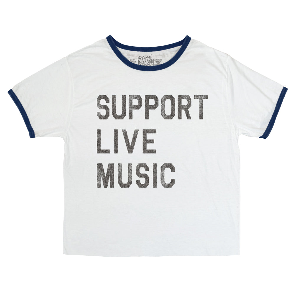 SUPPORT LIVE MUSIC-WHITE - Kingfisher Road - Online Boutique