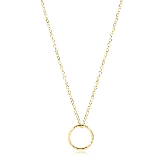 16" HALO CHARM NECKLACE-GOLD - Kingfisher Road - Online Boutique