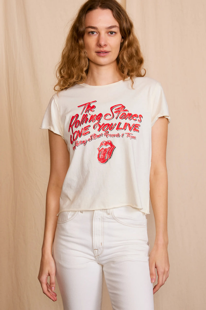 THE ROLLING STONES LOVE YOU LIVE TEE-WHITE