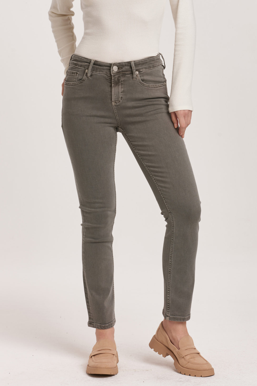 BLAIRE SLIM FIT HI-RISE PANT-GRAPHITE - Kingfisher Road - Online Boutique