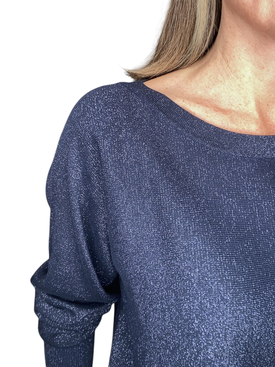 SHIMMER SWEATER-NAVY