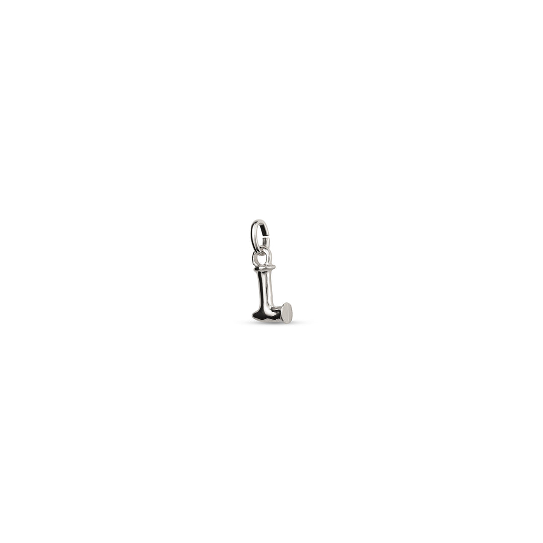 TINY "L" INITIAL CHARM-SILVER - Kingfisher Road - Online Boutique