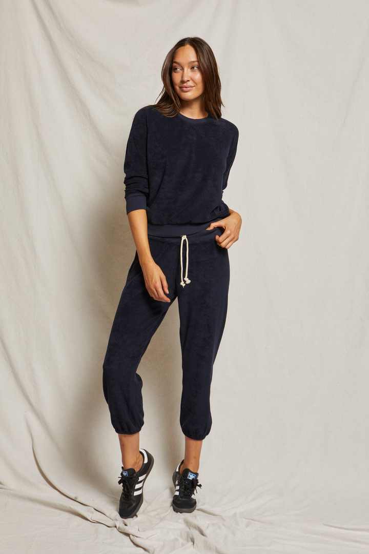 SAYLOR LOOP TERRY SWEATSHIRT-NAVY - Kingfisher Road - Online Boutique