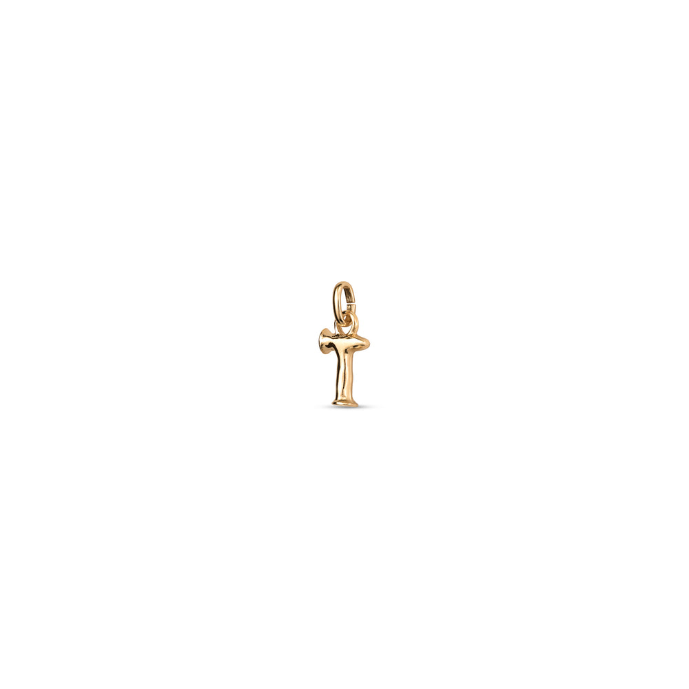 TINY "T" INITIAL CHARM-GOLD - Kingfisher Road - Online Boutique