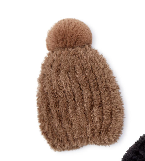 FAUX FUR HAT WITH POM - Kingfisher Road - Online Boutique