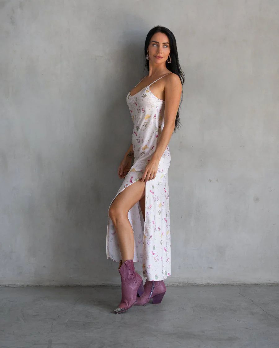 LENON ZIPSLIP DRESS-WESTERN IVORY - Kingfisher Road - Online Boutique