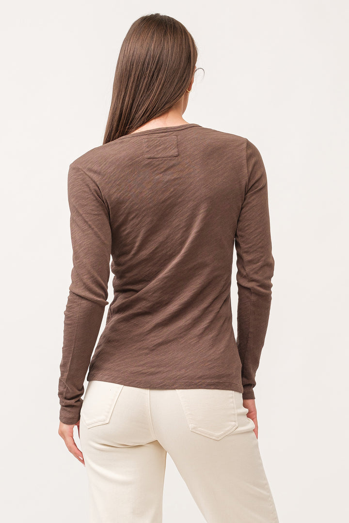 NINA CREW NECK LONG SLEEVE-DARK OLIVE - Kingfisher Road - Online Boutique