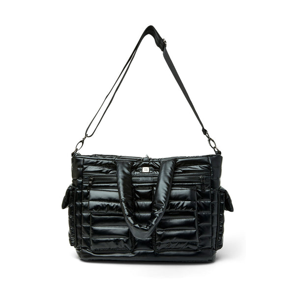 TWO FACED REVERSIBLE TOTE-PEARL BLACK - Kingfisher Road - Online Boutique