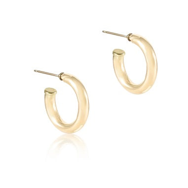 1" 4mm SMOOTH POST HOOPS-GOLD - Kingfisher Road - Online Boutique