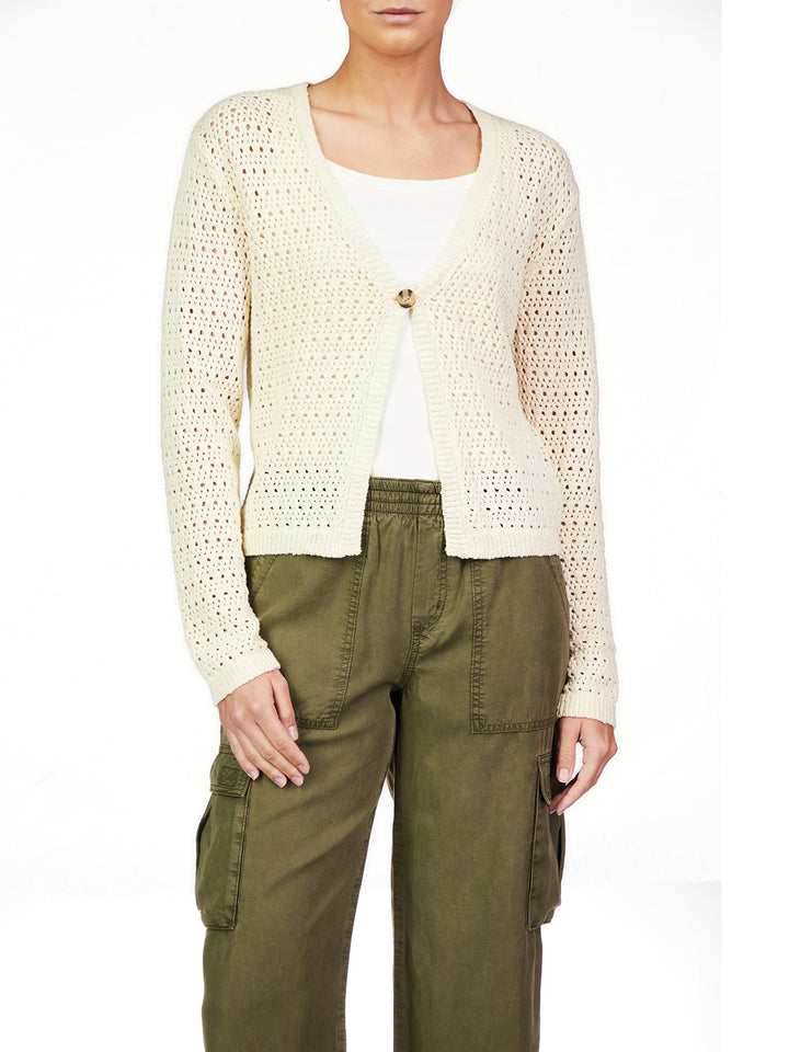 OPEN KNIT CARDI-BIRCH - Kingfisher Road - Online Boutique