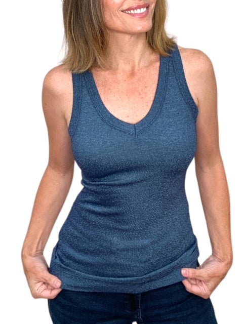 MAYA V NECK TANK-NOCTURNAL - Kingfisher Road - Online Boutique