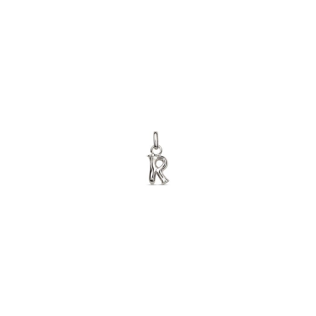 TINY "R" INITIAL CHARM-SILVER - Kingfisher Road - Online Boutique