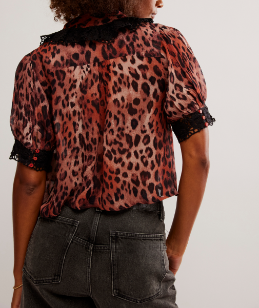 MY LOVE BLOUSE PRINTED-LEOPARD COMBO