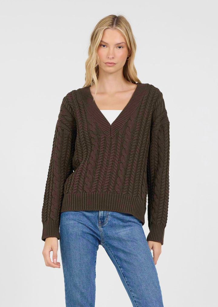 SHEBA VNECK PULLOVER-FIG