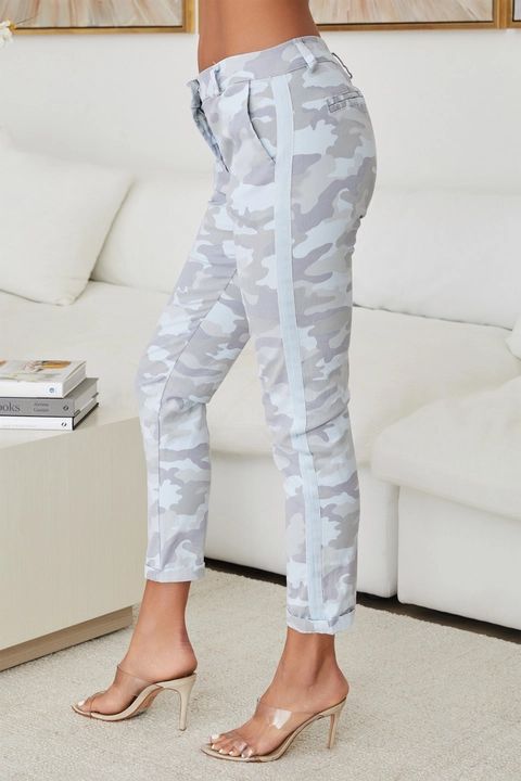 CAMOFLAUGE CHINOS-SKY BLUE - Kingfisher Road - Online Boutique