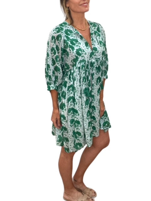 RAYA MINI DRESS-GREEN - Kingfisher Road - Online Boutique