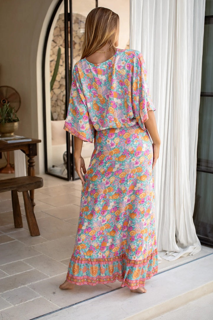 WILD FLOWER KIMONO TOP-BEACH BLOOM - Kingfisher Road - Online Boutique