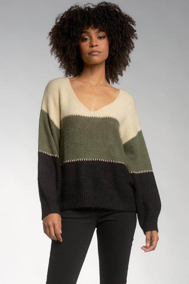 COLOR BLOCK SWEATER - Kingfisher Road - Online Boutique