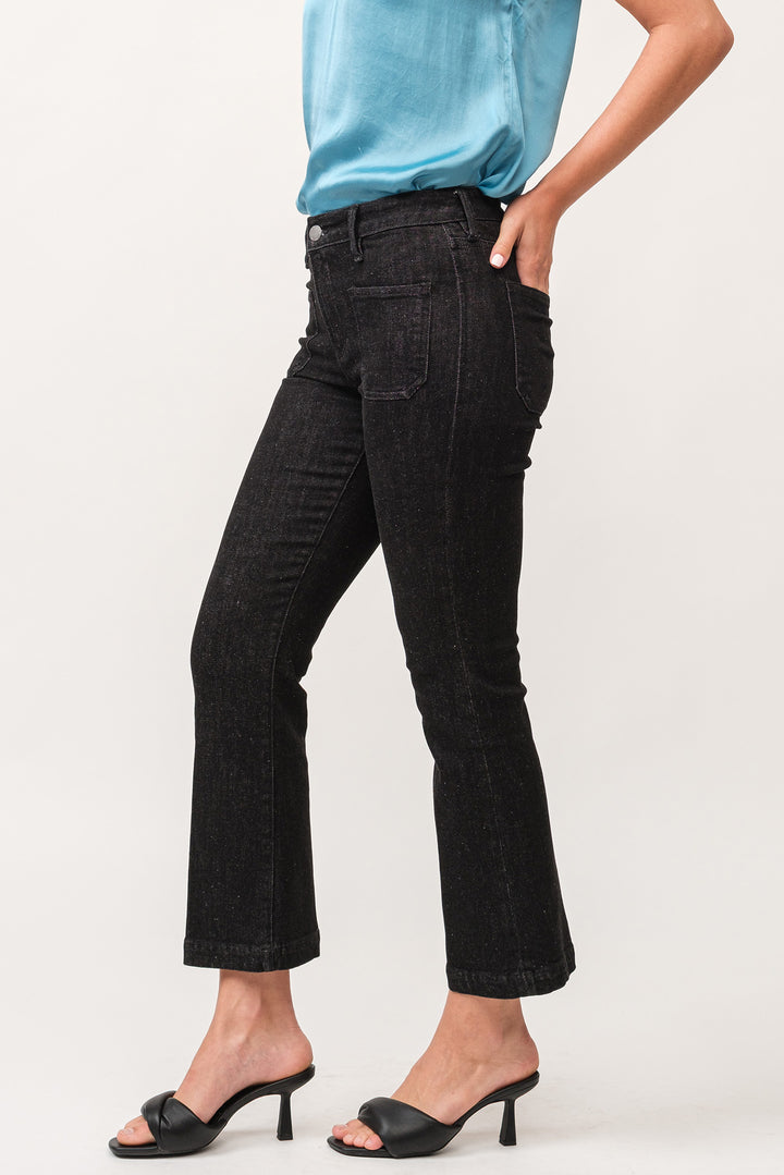 JEANNE CROPPED MID-RISE JEAN-TRUE BLACK