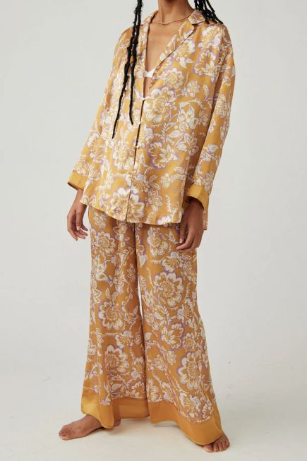 DREAMY DAYS PAJAMA SET-GOLDEN COMBO - Kingfisher Road - Online Boutique