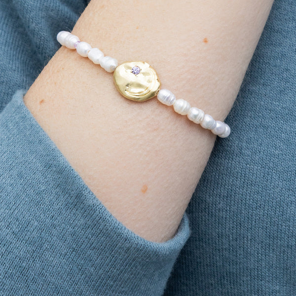 PEARL AFFIRMATION BRACELET-GOLD