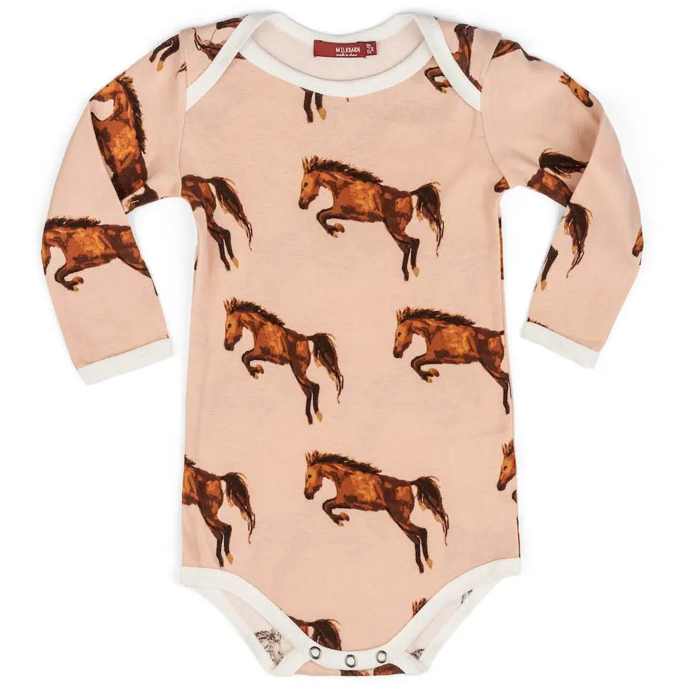 Horse Long Sleeve Onesie - Kingfisher Road - Online Boutique