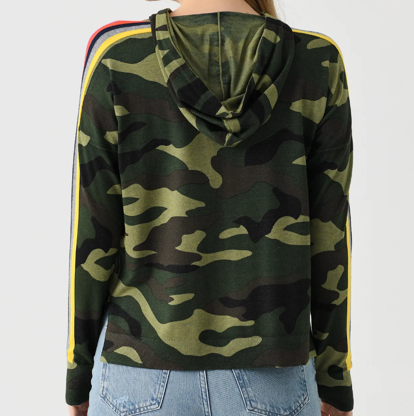 CAMO STRIPE HOODIE-MILITARY