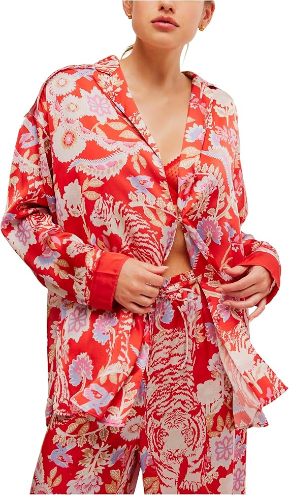 DREAMY DAYS PAJAMA SET-FLAME RED COMBO