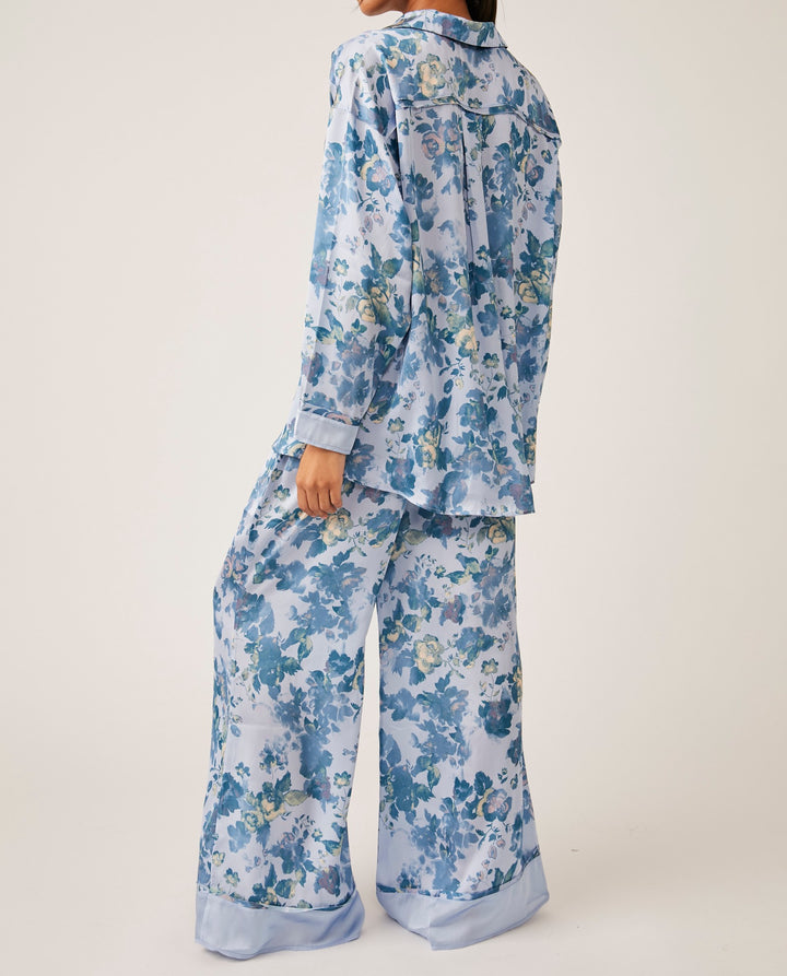 DREAMY DAYS PAJAMA SET-LIGHT BLUE - Kingfisher Road - Online Boutique