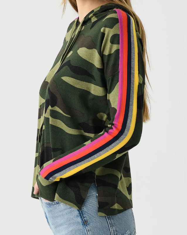 CAMO STRIPE HOODIE-MILITARY