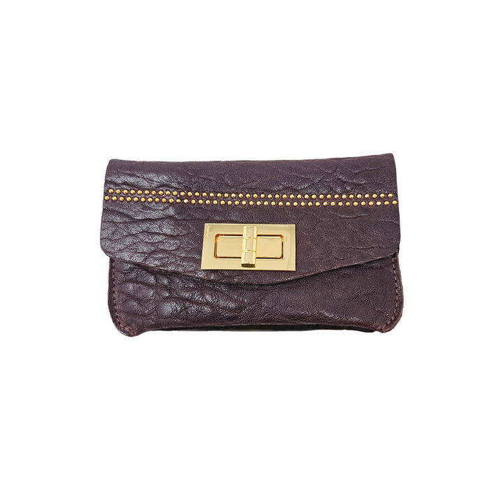 HAILEY WALLET-BROWN/GOLD