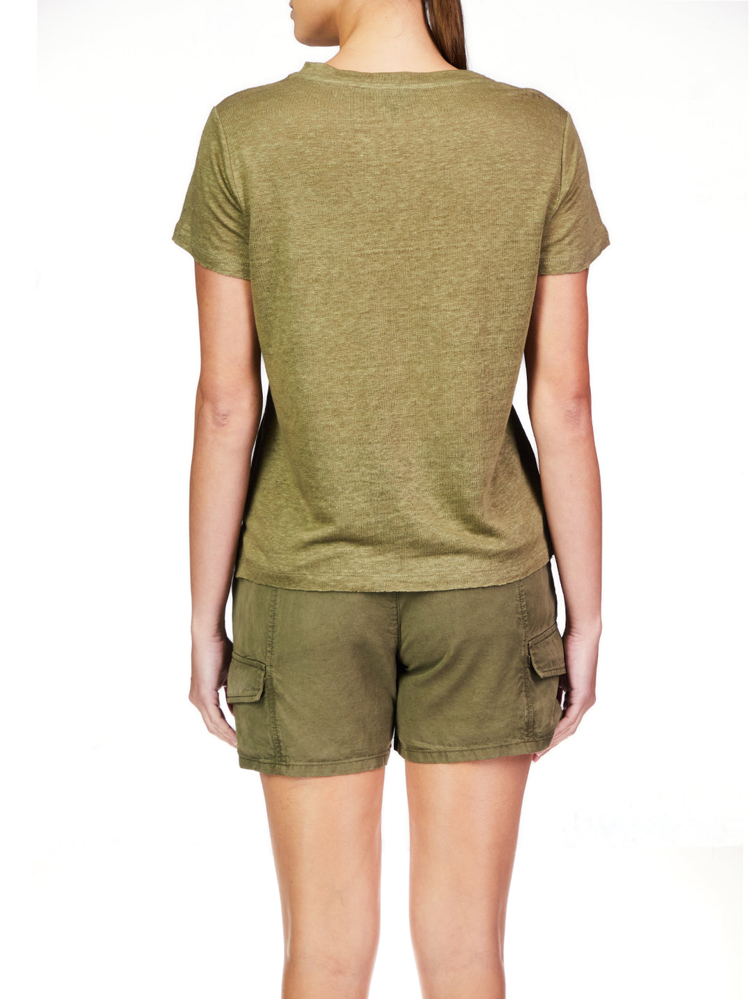 LINEN PERFECT TEE-BURNT OLIVE - Kingfisher Road - Online Boutique