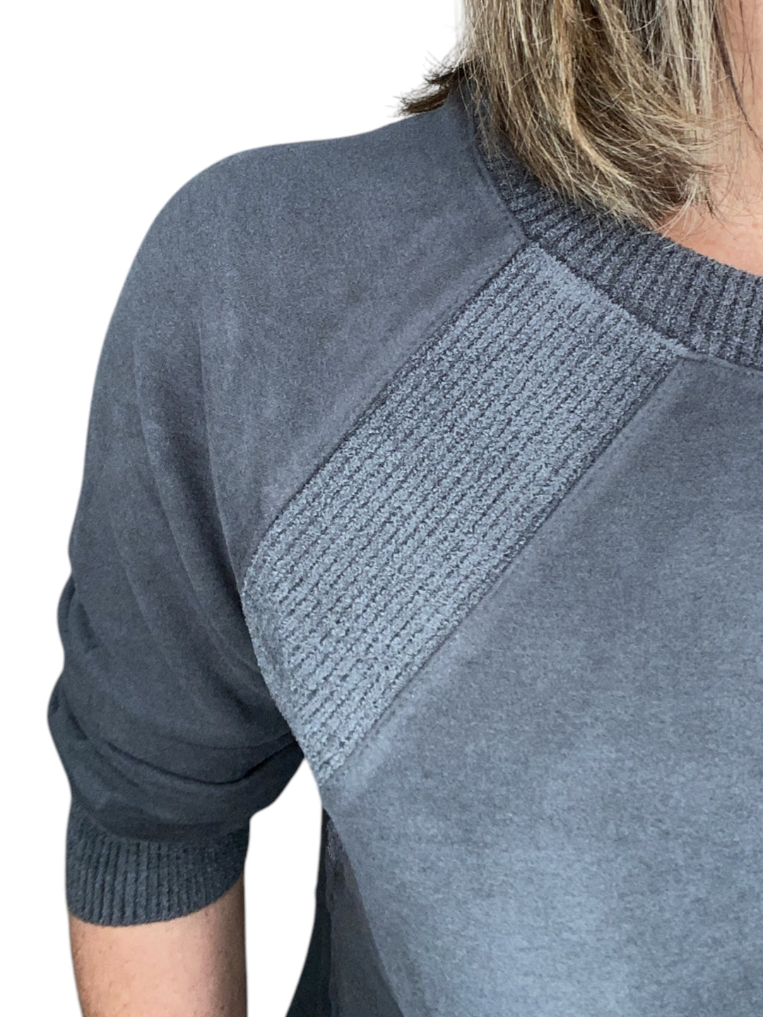 MC BRUSHED FLEECE MIX RAGLAN-CARBON