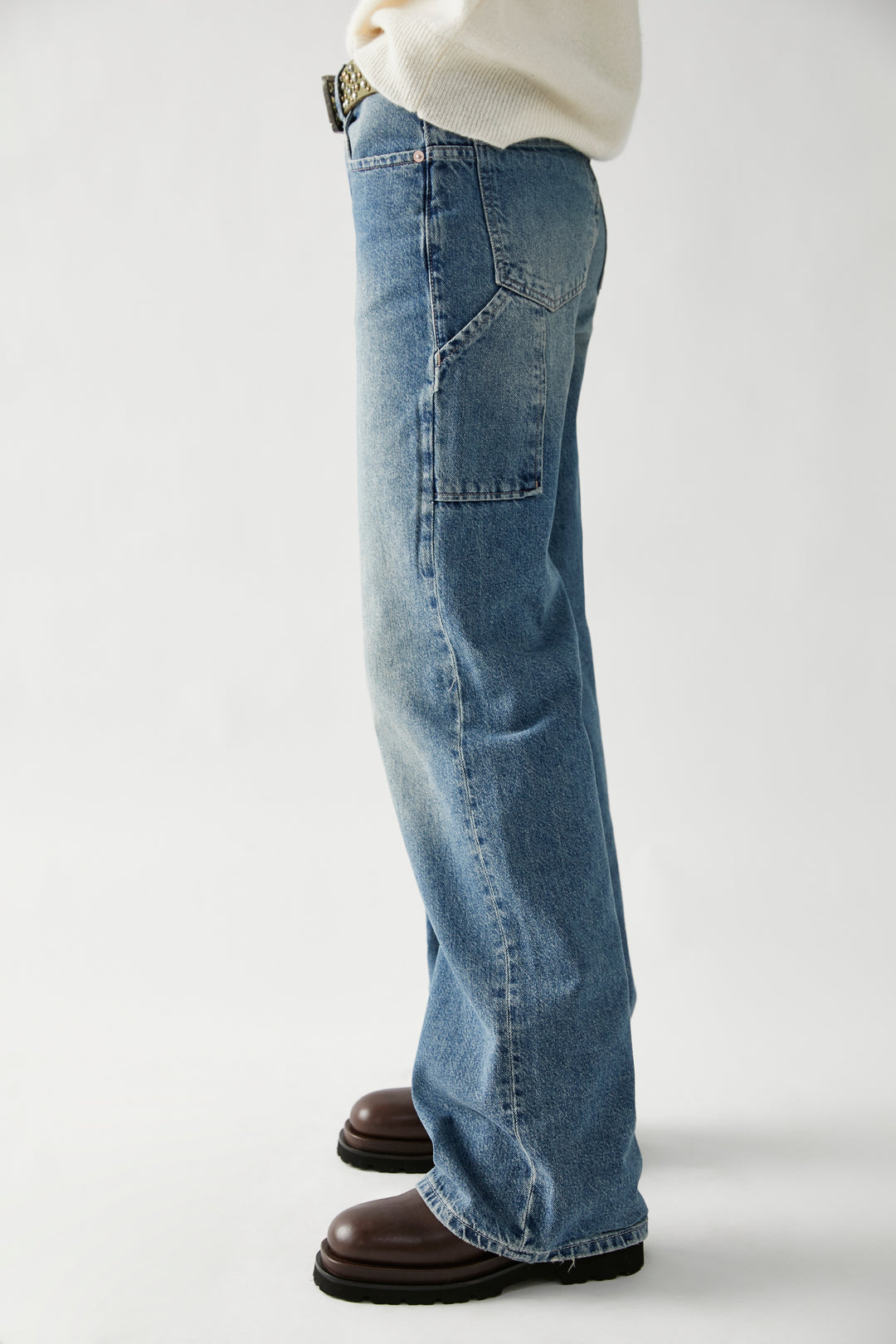 TINSLEY BAGGY HIGH RISE - HAZEY BLUE - Kingfisher Road - Online Boutique