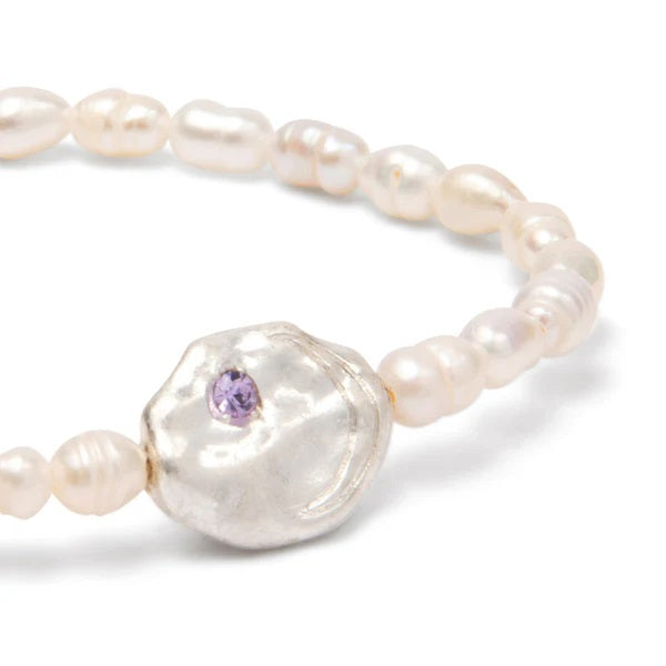 PEARL AFFIRMATION BRACELET-SILVER