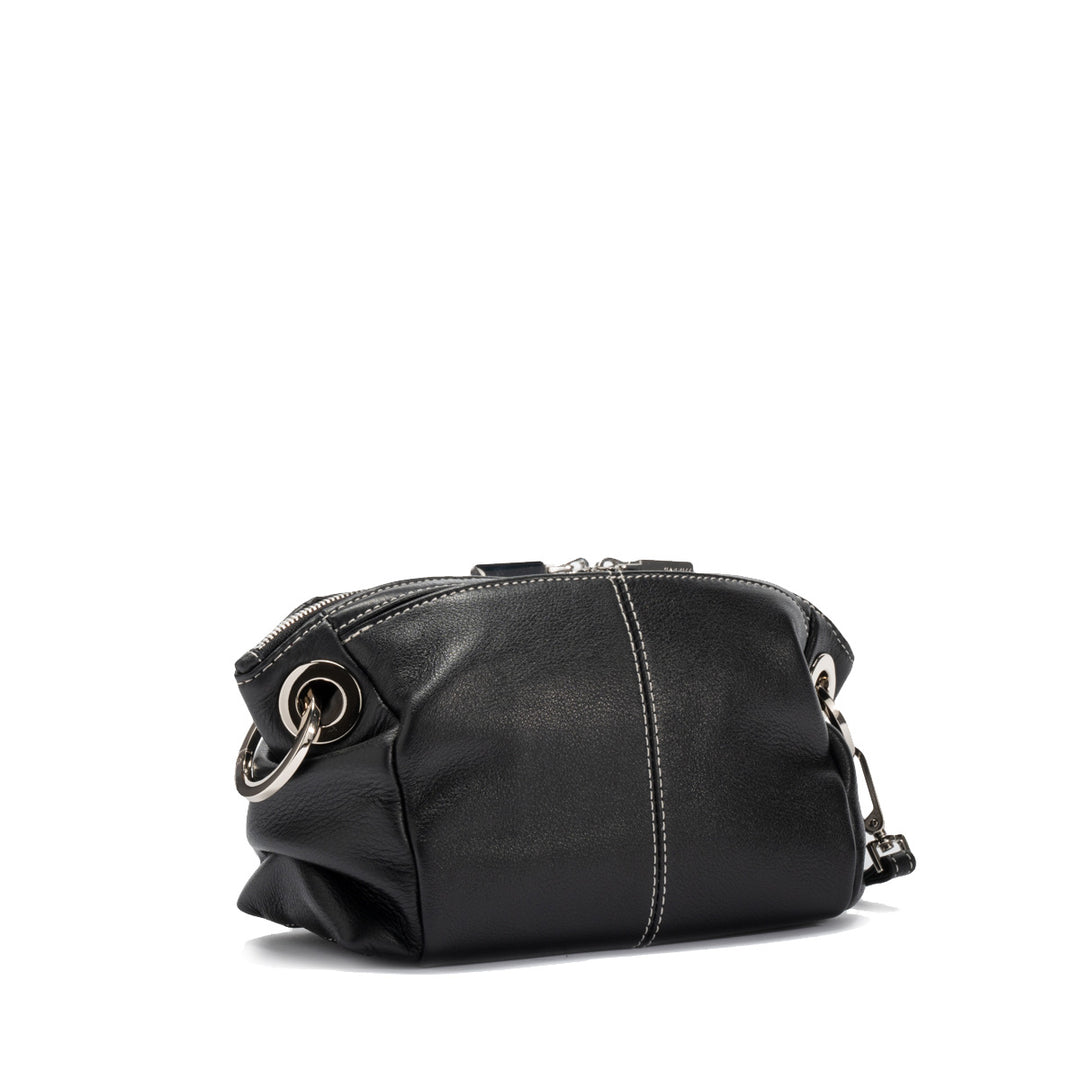 DANIEL CROSSBODY CLUTCH SML-TEMPO BLACK/SILVER