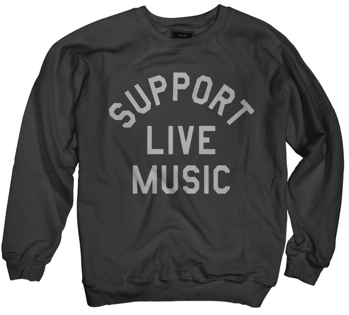 SUPPORT LIVE MUSIC SWEATSHIRT - Kingfisher Road - Online Boutique