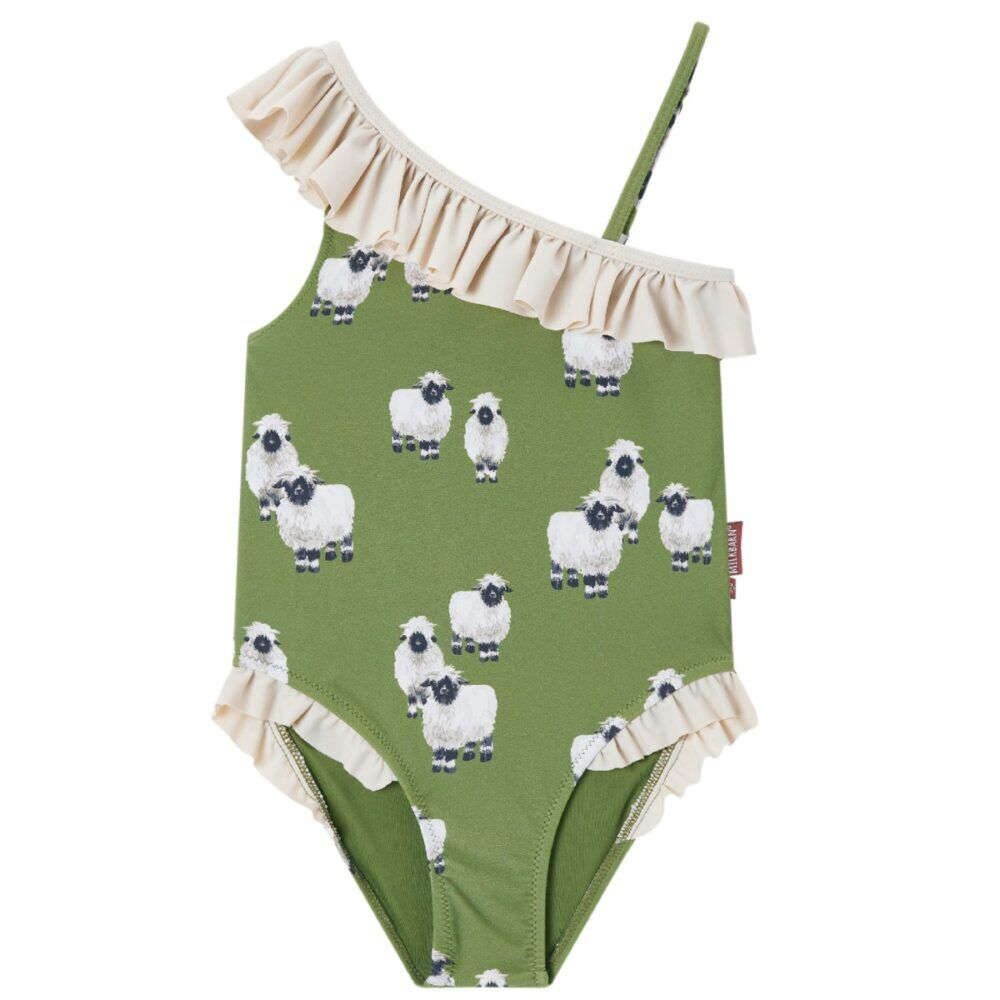 VALAIS SHEEP RUFFLE OFF SHOULDER SWIMSUIT - Kingfisher Road - Online Boutique