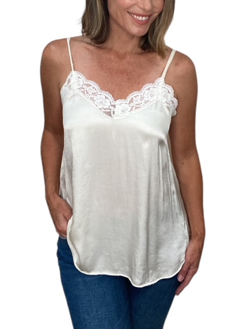 SATIN LACE CAMISOLE-BURRO - Kingfisher Road - Online Boutique