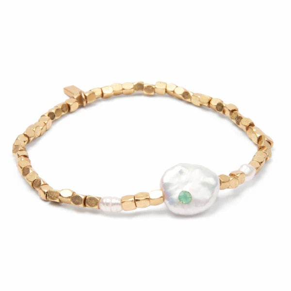 PEARL AFFIRMATION BRACELET-GOLD