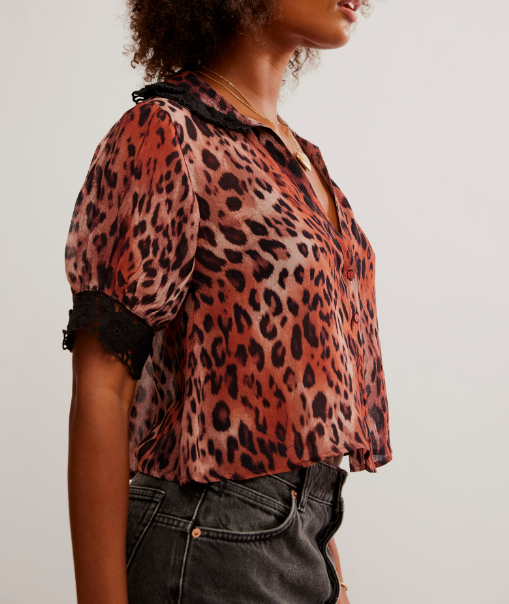 MY LOVE BLOUSE PRINTED-LEOPARD COMBO